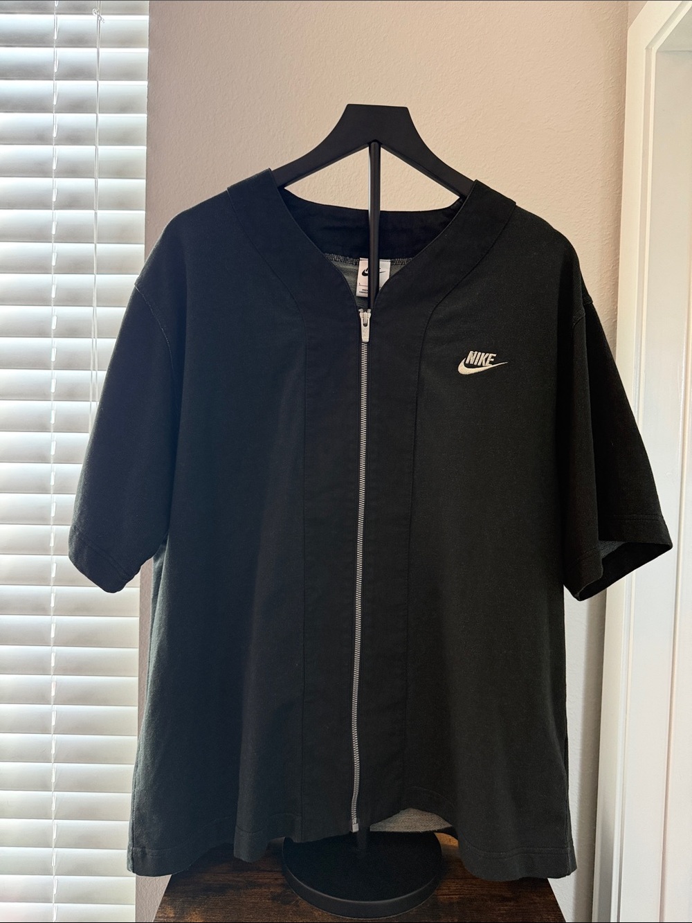 Nike French Terry Full Zip Baseball Jersey Top